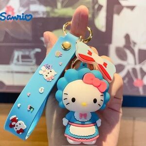 Sanrio Blue and Pink Hello Kitty Keychain